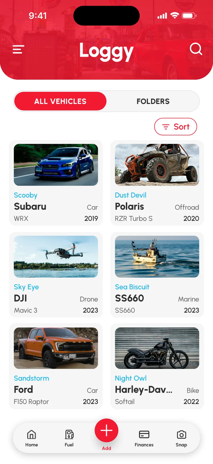 Loggy app screenshot: Taking a Snap (1 of 3)